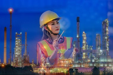 Genç mimarlar Projesi modern işyerinde yeni bir proje üzerinde çalışıyor, genç ve güzel bir mimar kadın ortak ve mühendislik araçlarıyla çalışıyor..