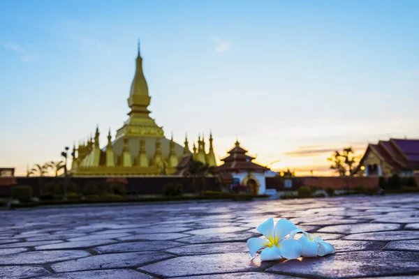 Wat Phra Luang Vientiane Lao Pdr Vista Superior Laos Monumento — Foto de Stock