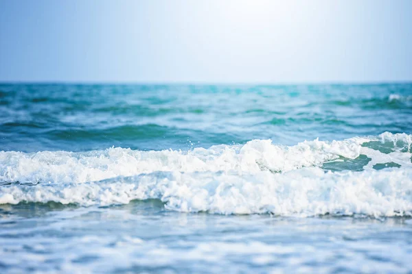 White Wave Blue Sea Sandy Beach — Stock Photo, Image