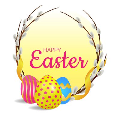 Mutlu Paskalya selamlar kart kavramı.