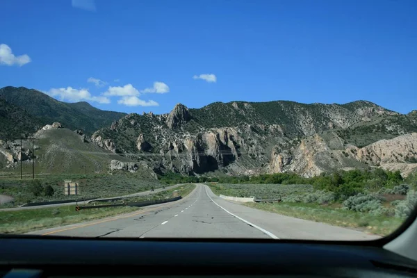 Eua Montanhas Vermelhas Utah Montanhas Cinzas Utah Vista Auto Estrada — Fotografia de Stock