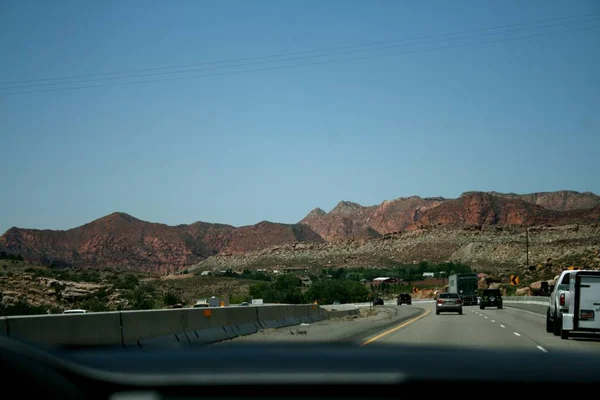 Eua Montanhas Vermelhas Utah Montanhas Cinzas Utah Vista Auto Estrada — Fotografia de Stock