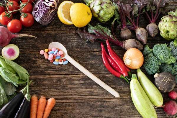 Muchas Verduras Mesa — Foto de Stock