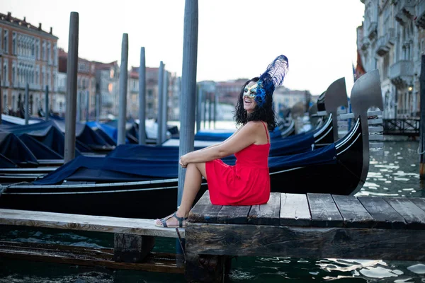 观看威尼斯大运河的景色 在意大利度假的概念 — 图库照片