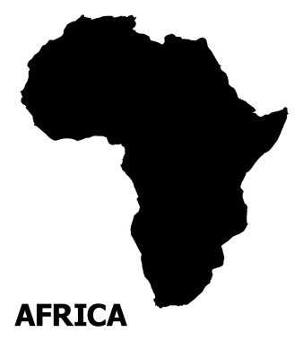 İsimli Afrika Vektör Düz Haritası