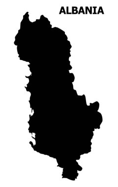 Adı ile Arnavutluk Vektör Düz Haritası