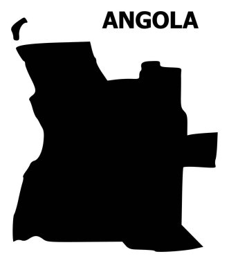 Başlıklı Angola Vektör Düz Haritası
