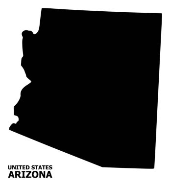 Adı ile Arizona State Vektör Düz Haritası