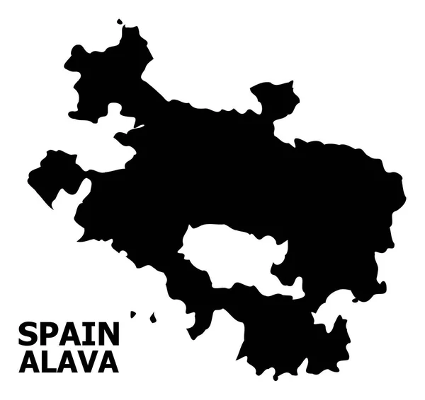 Mapa plano vectorial de la provincia de Álava con nombre — Archivo Imágenes Vectoriales