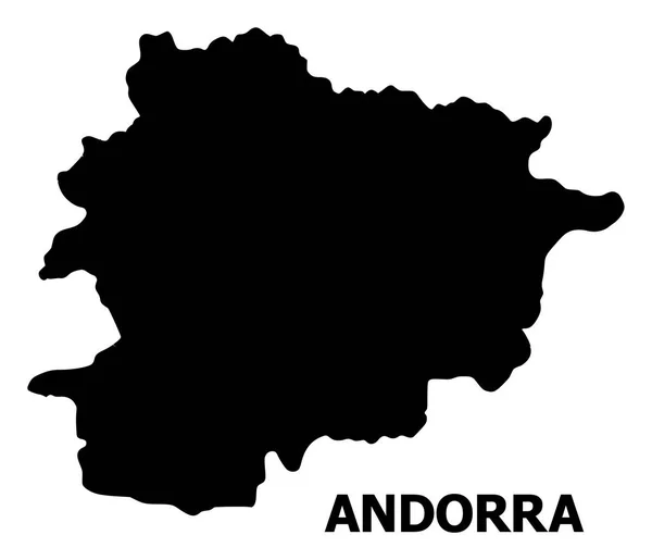 Vektor flache Karte von andorra mit Bildunterschrift — Stockvektor