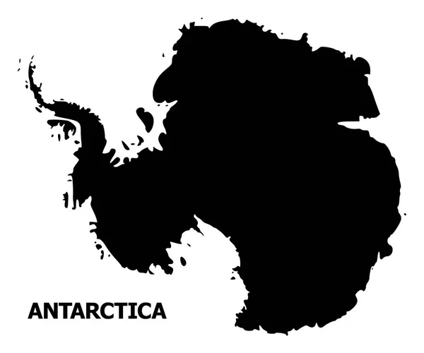 Vektor platt karta över Antarktis med bildtext — Stock vektor