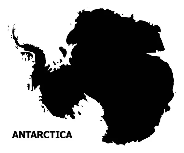 Mappa piatta vettoriale dell'Antartide con didascalia — Vettoriale Stock