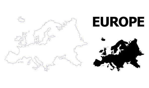 Vector Contour Mapa punteado de Europa con leyenda — Vector de stock