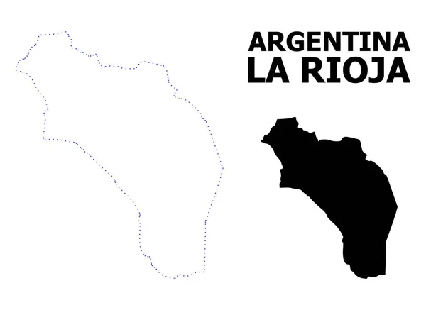 Векторный контур карты Аргентины - La Rioja с надписью — стоковый вектор