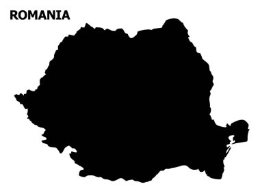 Romanya vektör düz harita adı ile