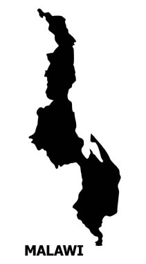 Vektör düz Haritası Malawi ile Caption