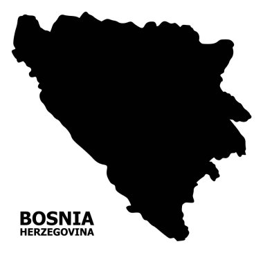 Bosna-Hersek ' i n adı ile vektör düz Haritası