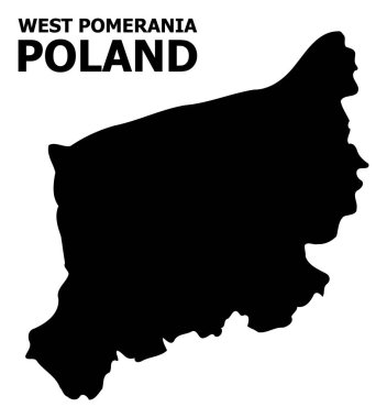 Resim yazısı ile Batı Pomerania Eyaleti vektör düz harita