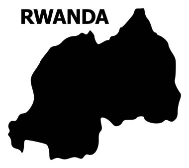 Başlık ile Ruanda vektör düz Haritası