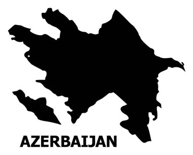 Azerbaycan 'ın adı ile vektör daire Haritası