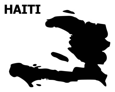 Vektör düz Haritası Haiti ile Caption