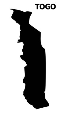 Adı ile Togo vektör düz harita