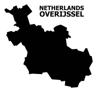 Vektör daire Haritası Overijssel Province adı ile