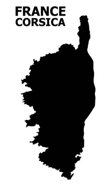 Vektörel altyazı ile Korsika daire Haritası