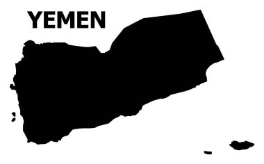 Resim yazısı ile Yemen vektör düz Haritası