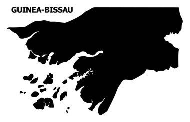 Resim yazısı ile Gine-Bissau vektör daire Haritası
