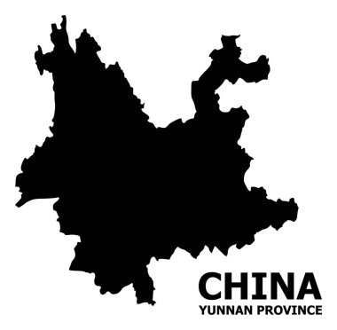 Adı ile Yunnan Eyaleti vektör düz harita