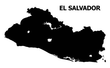 Resim yazısı ile El Salvador vektör düz harita