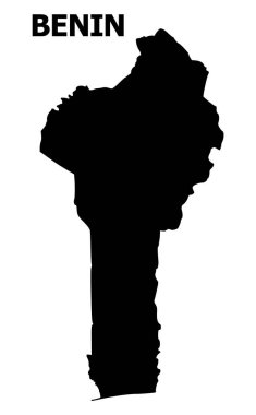 Adı ile Benin vektör düz Haritası