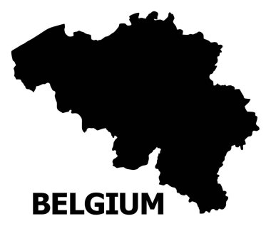 Belçika vektör düz haritası adı ile