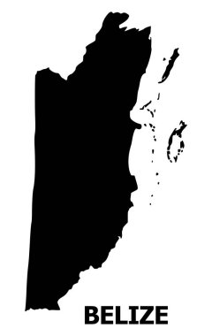 Resim yazısı ile Belize vektör düz harita