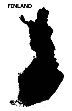 Resim yazısı ile Finlandiya vektör düz harita