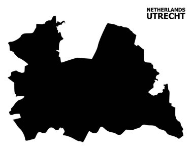 Resim yazısı ile Utrecht Eyaleti vektör düz harita