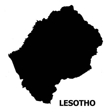 Lesotho adı ile vektör daire Haritası