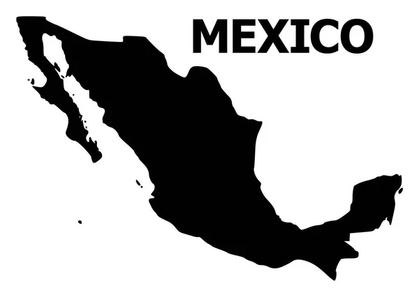 Carte vectorielle plate de Mexico avec son nom — Image vectorielle