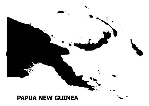 Vector platte kaart van Papoea-Nieuw-Guinea met bijschrift — Stockvector