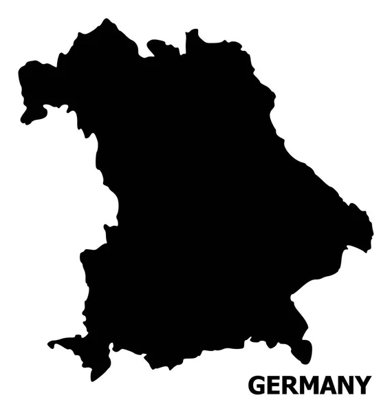 Vector Flat Map of Germany with Name — Stock Vector