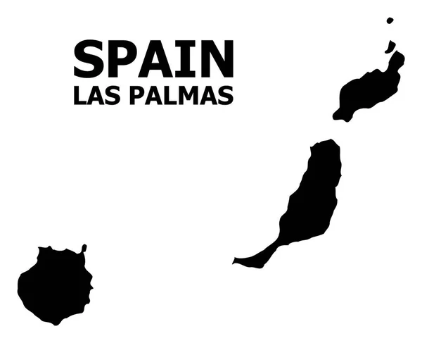 Векторная плоская карта провинции Лас-Пальмас с подписью — стоковый вектор