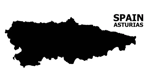 名前を持つアストゥリアス州のベクトルフラットマップ — ストックベクタ