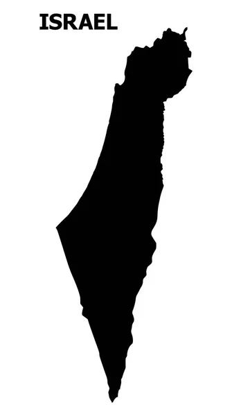 Mapa plano vectorial de Israel con nombre — Vector de stock