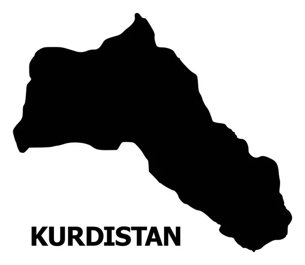 Vector Flat Map of Kurdistan with Caption — Stock Vector