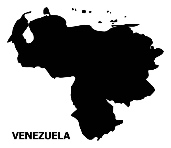 Mapa plano vectorial de Venezuela con nombre — Vector de stock