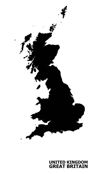 Векторна плоска мапа Великобританії з назвою — стоковий вектор