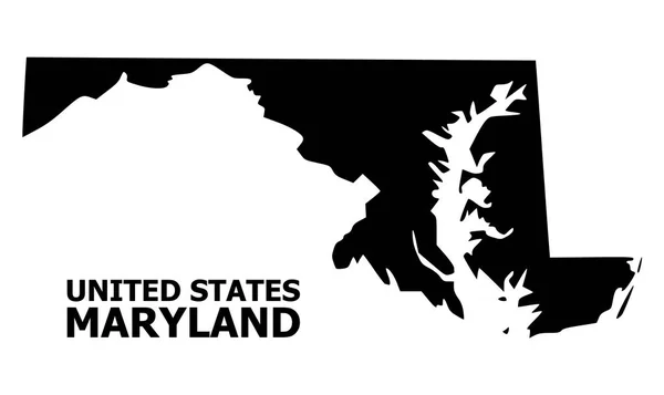 Vector daire Haritası Maryland devlet resim yazısı ile