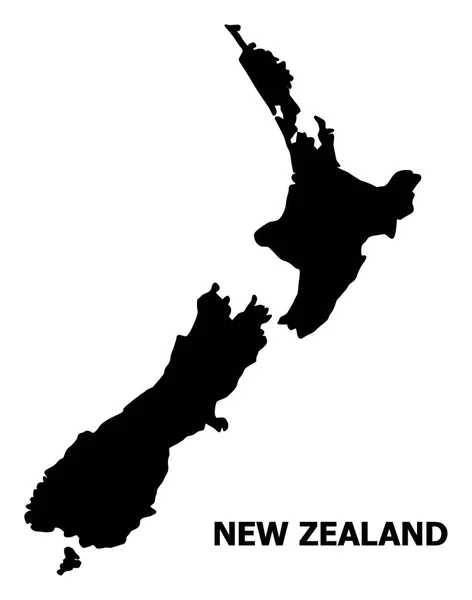 Διάνυσμα-επίπεδο Χάρτης της Νέας Ζηλανδίας με λεζάντα — Διανυσματικό Αρχείο