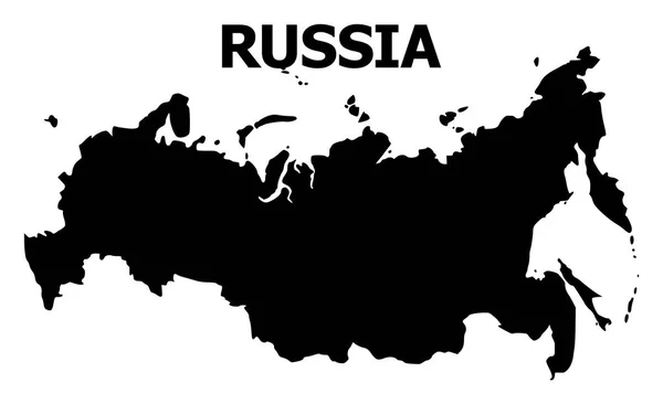 Vektor flache Karte von Russland mit Bildunterschrift — Stockvektor